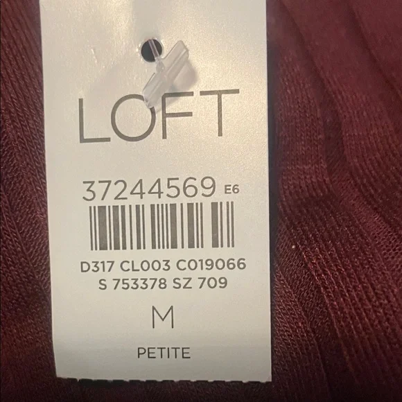 LOFT Rich Burgundy Long Sleeve Dress - Picture 4 of 4